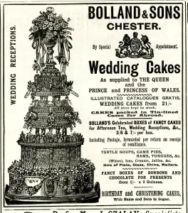 Anzeige Advert Bolland und Söhne Chester Hochzeitsschokoladen