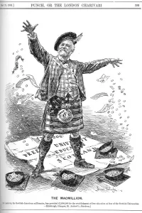 Drucke von Cartoon: Die Macmillion -- Andrew Carnegie (1835 -1919), schottisch-amerikanischer Industrieller, Unternehmer und Philanthropist Industrielle Drucke: Zeichentrickfilm, Der Milliardär von Macmillan (von Andrew Carnegie)