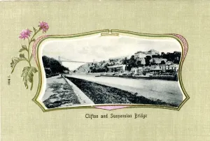 Bristol Landmarks Drucke: Clifton and Suspension Bridge, Bristol