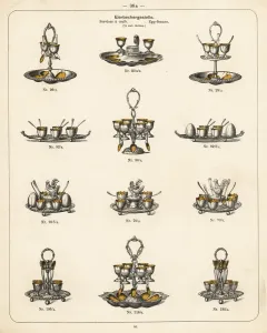 Eierbecher und Eierschalen