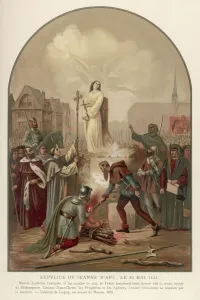 Neue Bilder August 2021 Drucke: Joan der Dritte von Arras brannte