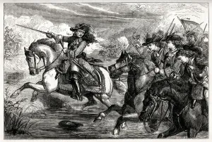König Wilhelm III bei der Schlacht von Boyne in Oldbridge im Grafschaft Meath Irland