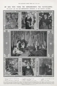 Drucke von Durch Männer, die den Impressionisten zu natürlichsichtlich halten: Die Ausstellung von Manet und Post-Impressionistn mit dem Grafton-Galerien in London.(von oben links)1 Henri Matisse Drucke: Ausstellung Manets und Post-Impressionisten in den Grafton-Galleries