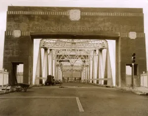 Forth-Brücke Drucke: Neuer Firthbrücke – nur vor dem Eröffnungstermin – Oktober 1936