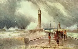 Ein rauer Tag in Whitby, Nord-Yorkshire