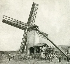 Mühle für die Verarbeitung von Zuckerrohr in Barbados, Karibik