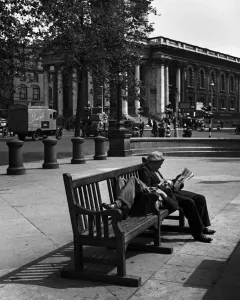 Aus dem Beruflosen im Trafalgarplatz in London