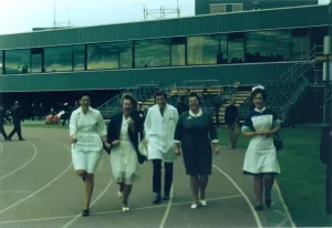 Bundesmannschaft 1970 für die Gemeinsame Spiele der Freien Staaten Australiens Neuseeland und Südafrika im Bereich Pflege