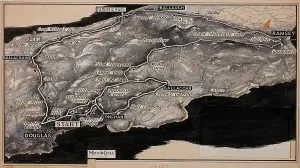 Isle Of Man Drucke: Kunstwerk, Karte der Insel Mann für Motorradrennen