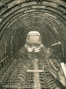Bau der Queens Way Hafengebäude-Tunnel