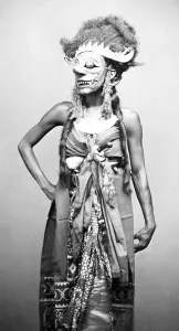 Indonesian Art Drucke: A Masquer, Java - pre-1900