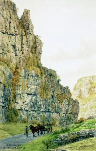 Malerei Drucke: Gipfel von Chedars Felsengrab in Somerset