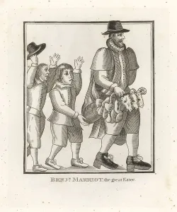 Benjamin Marriott, englischer Rechtsanwalt und Großer Esser starb 1653