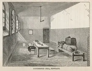 London Historic Landmarks Drucke: Newgate Prison / Cell