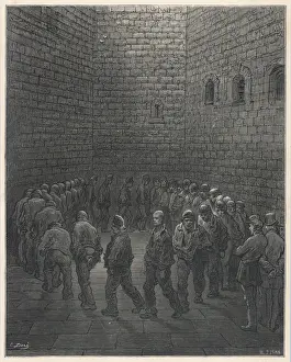 19th Century Prison Life Drucke: Newgate Prison / Dore