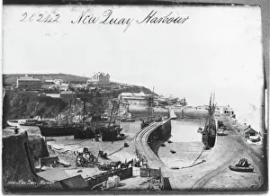 British Harbour Scenes Drucke: Newquay Docks