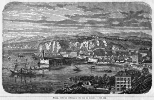 Vintage Steamer Ship Drucke: Nice, the Harbour