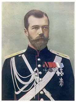 Russische Staatsoberhäupter Drucke: Nikolaus II / Rechte 01