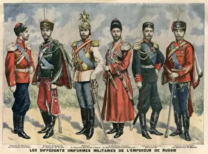 Imperial Russia Royalty Drucke: Nicolas Ii / Uniforms 96