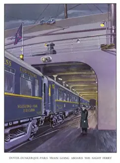 Vintage Railway Travel Posters Drucke: Night Ferry Train