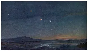 Die Nachtstern am Himmel des Planeten Mars