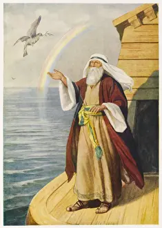 Biblical Scenes Drucke: Noah on the Ark