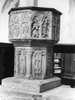 English Medieval Buildings Drucke: Norman Font