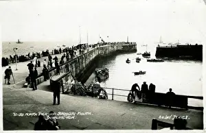 Nordpier und Hafenmundung, Bridlington, Yorkshire