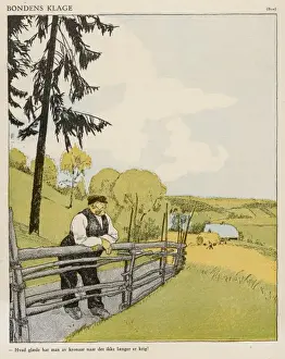 Scandinavian Countryside Drucke: Norwegian Farmer