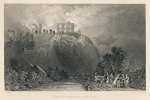 Nottinghan / Schloss in Brand gerät
