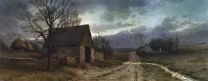 Country Road Photography Drucke: November twilight