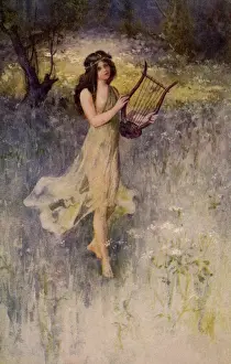 Eine Nymphen mit einer Lyra