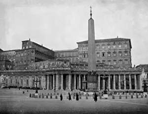 St Peters Square Rome Drucke: Obelisk in Rome
