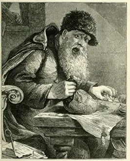 Victorian Era Occupation Drucke: Occupations 1882 - The Miser