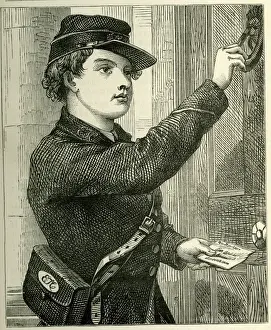 Postal Service History Drucke: Occupations 1882 - Post Boy