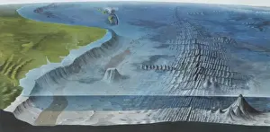 Blue Ocean Landscape Drucke: Ocean floor