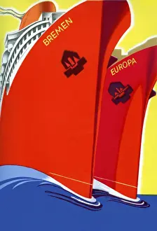 Vintage Ship Photos Drucke: Ocean liners 2
