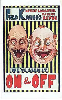 Vintage Theatrical Entertainment Posters Drucke: On and Off by Fred Karno