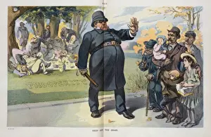 Early 20th Century Cartoons Online Drucke: Keep off the grass