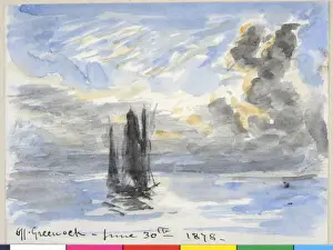 Drucke von Von Grönau (1878). Moore, James 1819 - 1883. Datum: 1878 James Moore Drucke: Abfahrt aus Greenock