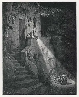 Brothers Grimm Illustrations Drucke: At the Ogres Dwelling