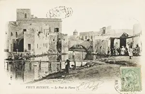 North Africa Architecture Drucke: Old Bizerte, Tunisia