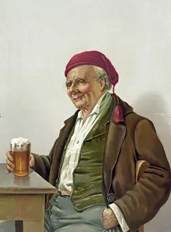 Friends Enjoying Beer Together Drucke: An old friend