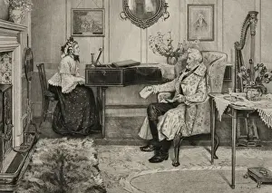 Vintage Music Instrument Drucke: The old hundredth