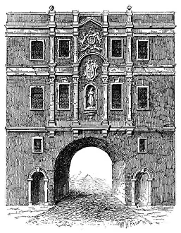 Old English Architecture Images Drucke: Old Lud Gate