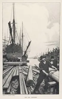 Carpenter At Work Drucke: The Old Shipyard