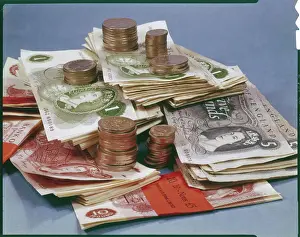 Geld Drucke: Alte UK-Münzen 1969