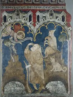 Annunciation To The Shepherds Drucke: OLITE, Second Master of (14th c. ). The Annunciation