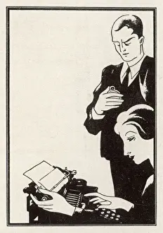 Vintage Office Equipment Drucke: Olivetti Advert 1932