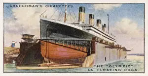 RMS Olympic History Drucke: Olympic in Dock